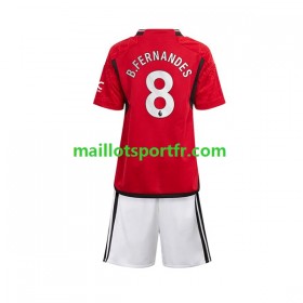 Maillot de Foot Manchester United B.Fernandes 8 Enfant Domicile 2023/24